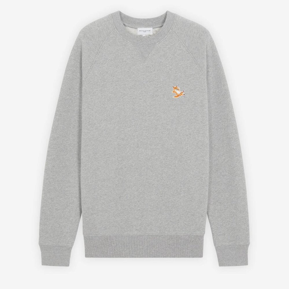Chillax Fox Patch Classic Cotton Fleece Sweatshirt